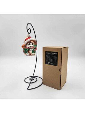 Potpourri Puppy Claus European Blown Glass Ornament